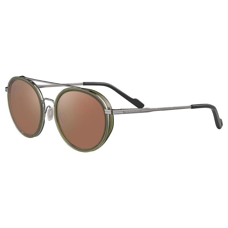 GEARY , Shiny Gunmetal  Shiny Dark Green Acetate-Mineral Polarized Drivers Cat 2 to 3, hi-res image number null